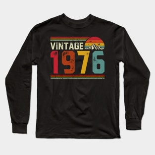 Vintage 1976 Birthday Gift Retro Style Long Sleeve T-Shirt